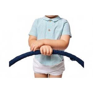 NEW FINA EJERIQUE boy's striped baby shorts set in green